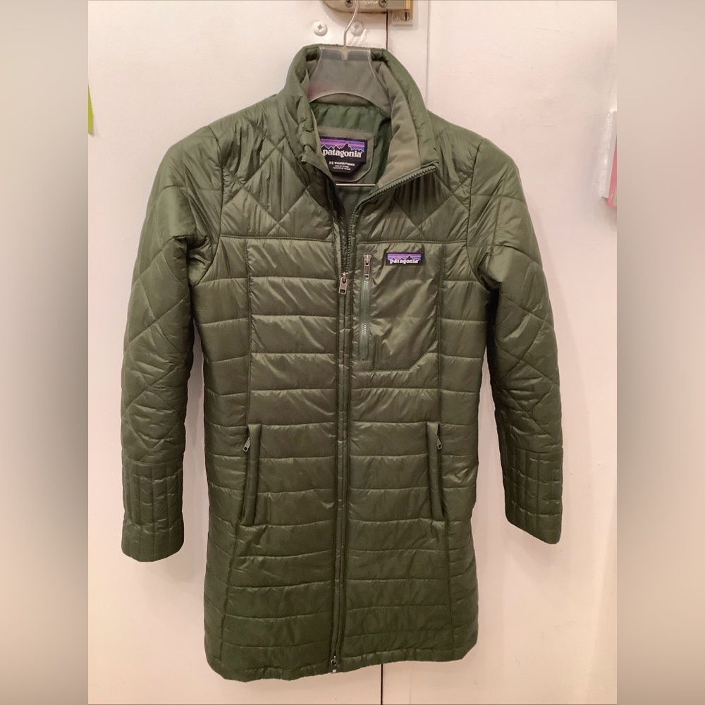Patagonia Radalie Insulated Parka Industrial Green Puffer Quilted XS​​ - Picture 3 of 10
